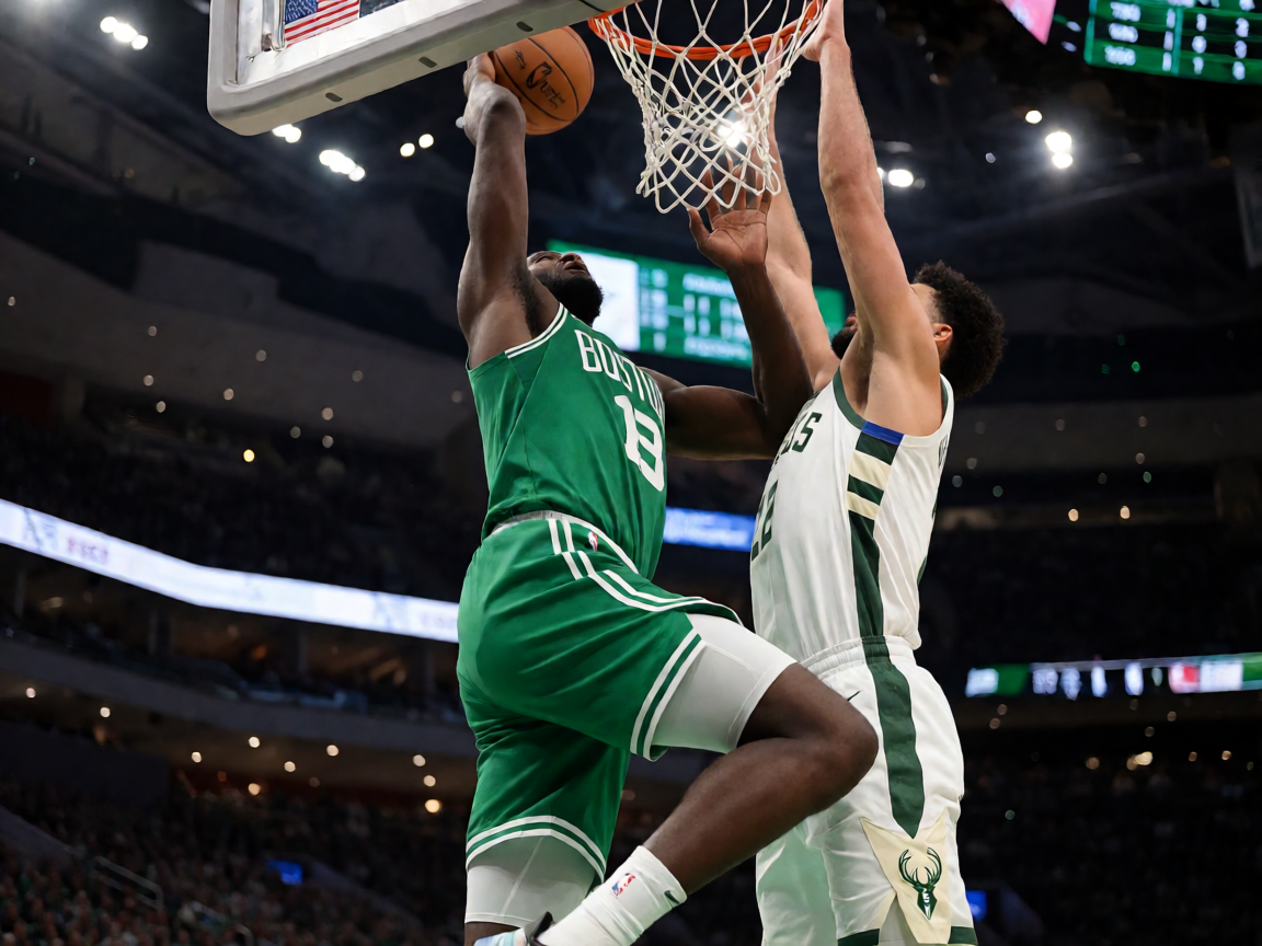 NBA比赛中球员激烈对抗的精彩瞬间